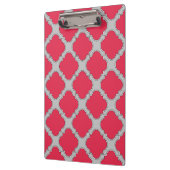 Porte-bloc Quatrefoil rouge et gris (Gauche)