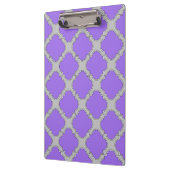 Porte-bloc Quatrefoil violet et gris (Gauche)