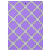 Porte-bloc Quatrefoil violet et gris (Dos)