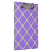 Porte-bloc Quatrefoil violet et gris (Swatch)