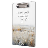 Porte-bloc Que votre foi soit plus grande que la peur Citatio (Gauche)