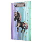 Porte-bloc Queue noire Unicorne violette rose (Gauche)