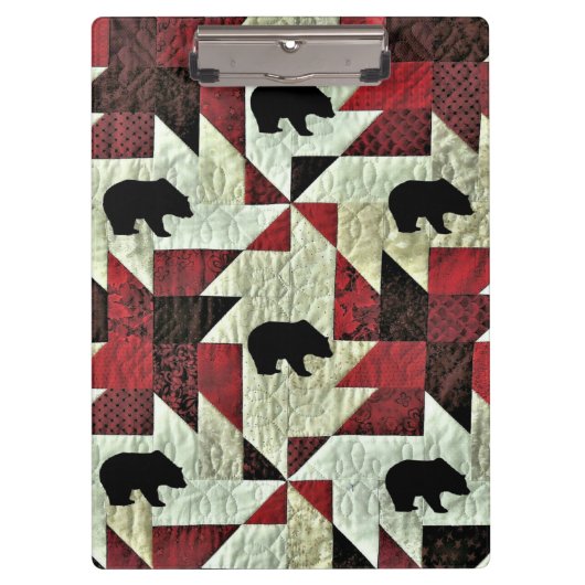 Porte-bloc Quilt d'ours noir (Devant)