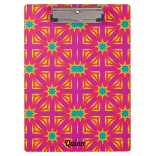 Porte-bloc QUINN ~ Design jaune, bleu, rouge et rose