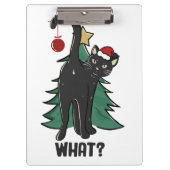 Porte-bloc Quoi ? Noël Black Cat Conception de vacances (Devant)