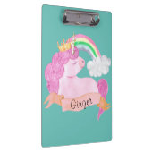 Porte-bloc 🌈 Rainbow Unicorn Nom personnalisé      (Swatch)