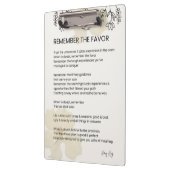 Porte-bloc Rappelez-Vous La Faveur - Grace A Rempli Poème De  (Gauche)