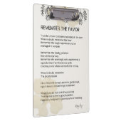 Porte-bloc Rappelez-Vous La Faveur - Grace A Rempli Poème De  (Swatch)