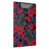 Porte-bloc Ravages et roses avec des feuilles bleu foncé (Swatch)