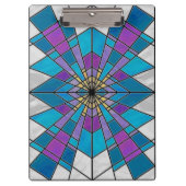 Porte-bloc Rayon en verre de teint bleu et violet (Devant)