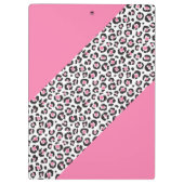 Porte-bloc Rayure rose Girly mignonne de guépard de léopard (Dos)