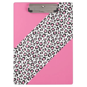 Porte-bloc Rayure rose Girly mignonne de guépard de léopard
