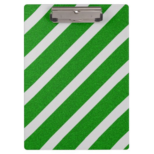 Porte-bloc Rayure Verte Pailletée (Devant)