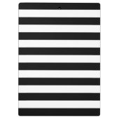 Porte-bloc Rayures blanches noires modernes de lèvres rouges (Dos)