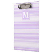 Porte-bloc Rayures lilas monogramme (Gauche)