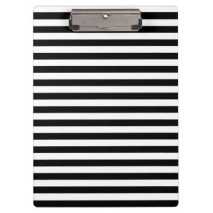 Porte-bloc Rayures minces - blanc et noir