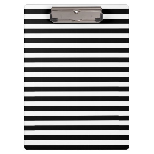 Porte-bloc Rayures minces - blanc et noir (Devant)