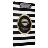 Porte-bloc Rayures modernes de baiser d'or de maquilleur (Swatch)