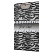 Porte-bloc Rayures noires de zèbre d'aluminium de Faux sur (Gauche)