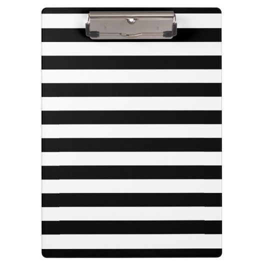 Porte-bloc Rayures noires et blanches simples et audacieuses (Devant)