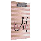 Porte-bloc Rayures roses de feuille d'or de Glitter& de Faux (Swatch)