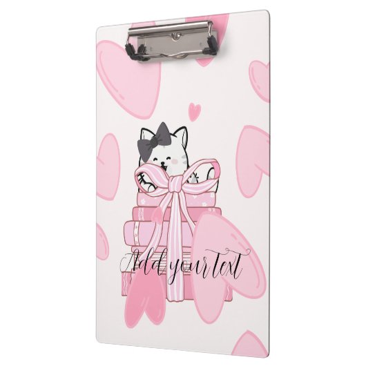 Porte-bloc Read, Write, Love – Cat & Book Clipboard (Gauche)