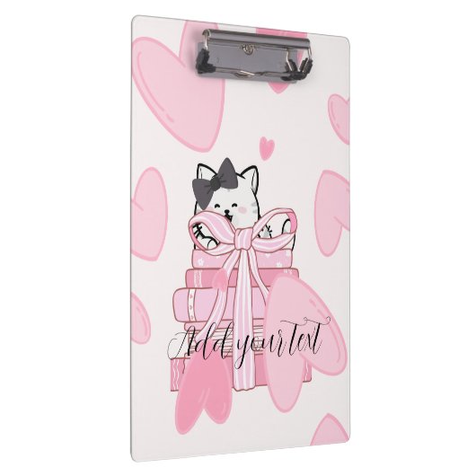 Porte-bloc Read, Write, Love – Cat & Book Clipboard (Swatch)