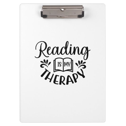Porte-bloc Reading Art Reading Is My Therapy (Devant)