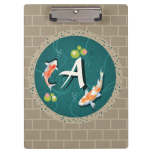 Porte-bloc Réaliste Vert Japonais Koi Poisson Pond
