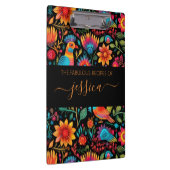 Porte-bloc recette de script de motif floral mexicain (Swatch)
