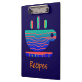 Porte-bloc Recettes de café bleu dégradé (Gauche)