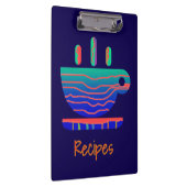 Porte-bloc Recettes de café bleu dégradé (Swatch)