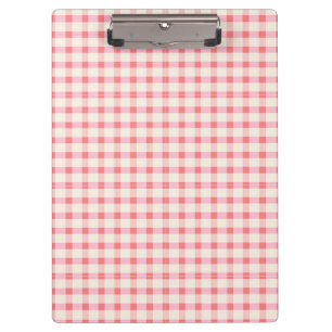 Porte-bloc Recettes Gingham Rose Pâle Vichy Féminin Mignon