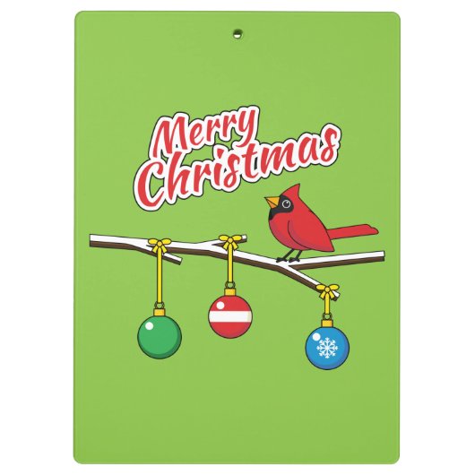 Porte-bloc Red Cardinal on Christmas (Dos)