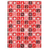 Porte-bloc Red Christmas Holiday Cute Tree Reinder (Dos)