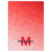 Porte-bloc Red gradient geometric mesh pattern Monogram (Dos)