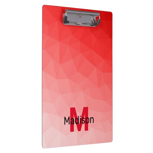 Porte-bloc Red gradient geometric mesh pattern Monogram (Swatch)