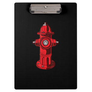 Porte-bloc Red Graphic Fire Hydrant Pompier Cadeaux de travai