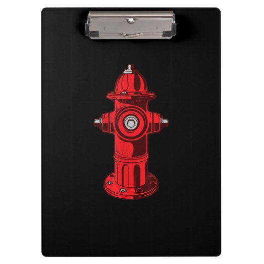 Porte-bloc Red Graphic Fire Hydrant Pompier Cadeaux de travai (Devant)