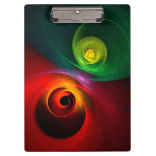 Porte-bloc Red Green Yin Yang Moderne Motif d'art Abstrait #2