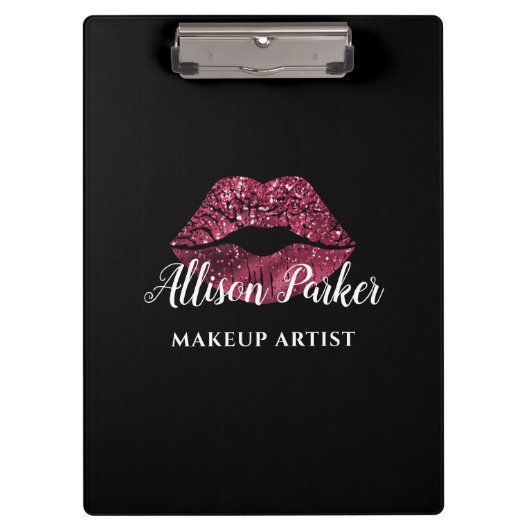 Porte-bloc Red MAKEUP ARTIST Logo Kiss Nom (Devant)