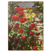 Porte-bloc Red Roses Against a Stone Wall (Devant)