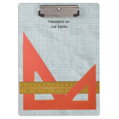 Porte-bloc Rédaction de triangles, échelle, papier graphique (Devant)