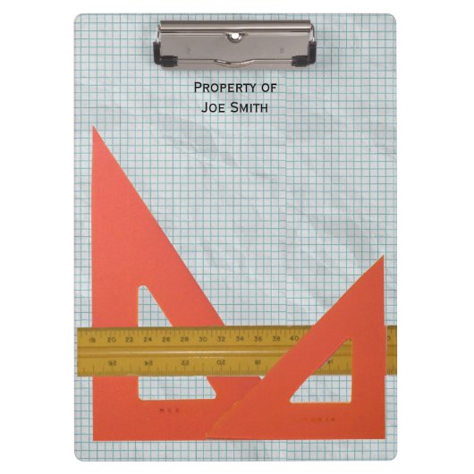 Porte-bloc Rédaction de triangles, échelle, papier graphique (Devant)