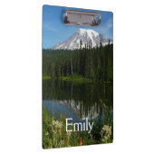 Porte-bloc Réflexion du lac Rainier avec Fleurs sauvages (Swatch)