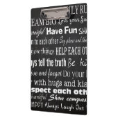 Porte-bloc Règles de famille Nom Carte Clip Cus Personnalisée (Gauche)