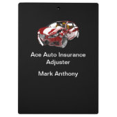 Porte-bloc Régleur de réclamations d'assurance automobile (Dos)