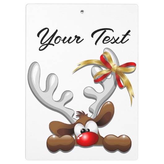 Porte-bloc Reindeer Puzzled drôle Caractère de Noël (Dos)