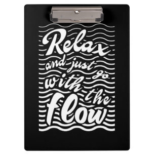 Porte-bloc Relax et aller avec le flux, version vagues