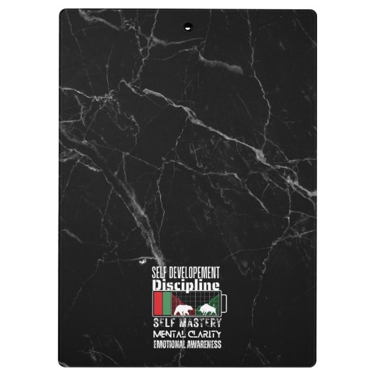 Porte-bloc Reminder and motivation | Forex mindset | Marble (Dos)